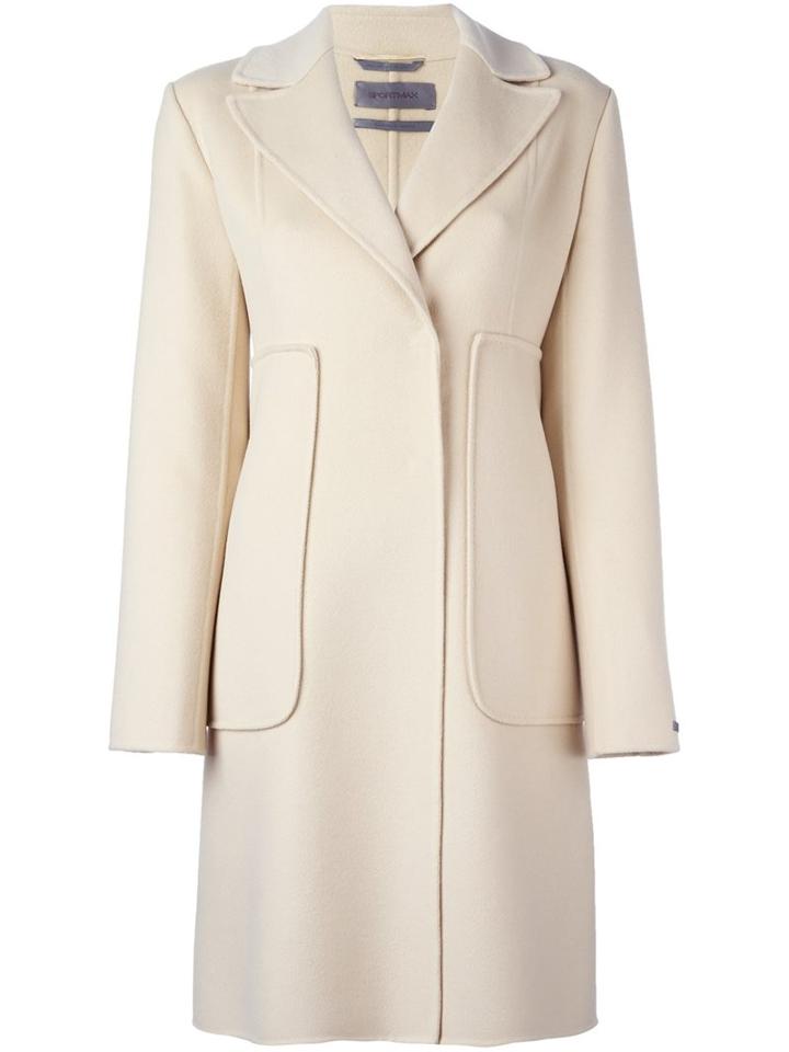 Sportmax Classic Coat, Women's, Size: 40, Nude/neutrals, Cupro/viscose/angora/virgin Wool