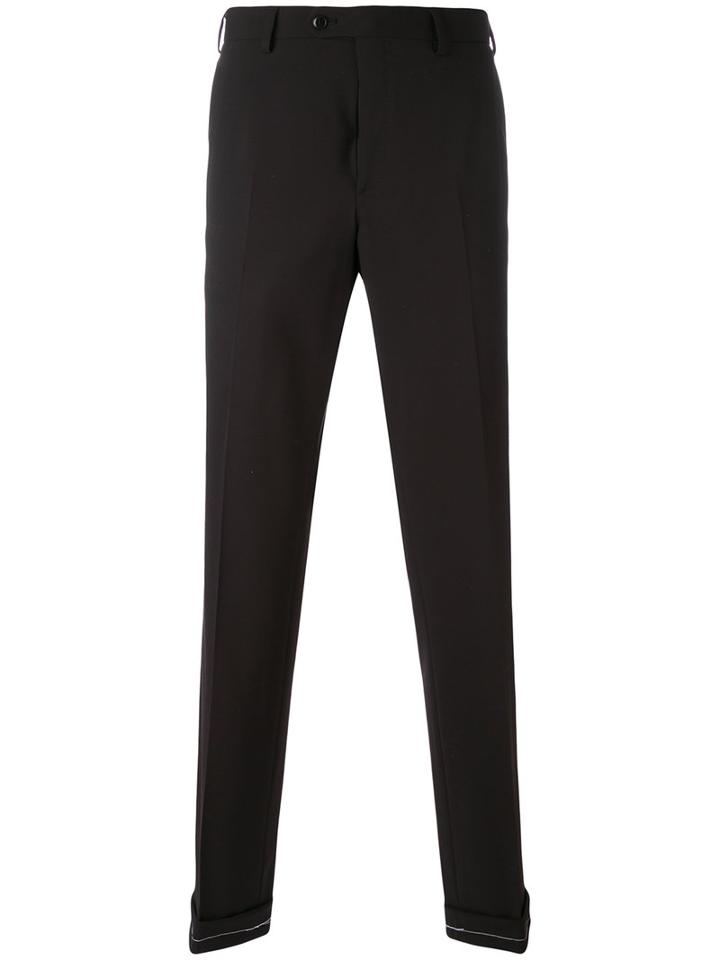 Brioni - Slim Fit Pocket Trousers - Men - Spandex/elastane/virgin Wool - 52, Black, Spandex/elastane/virgin Wool