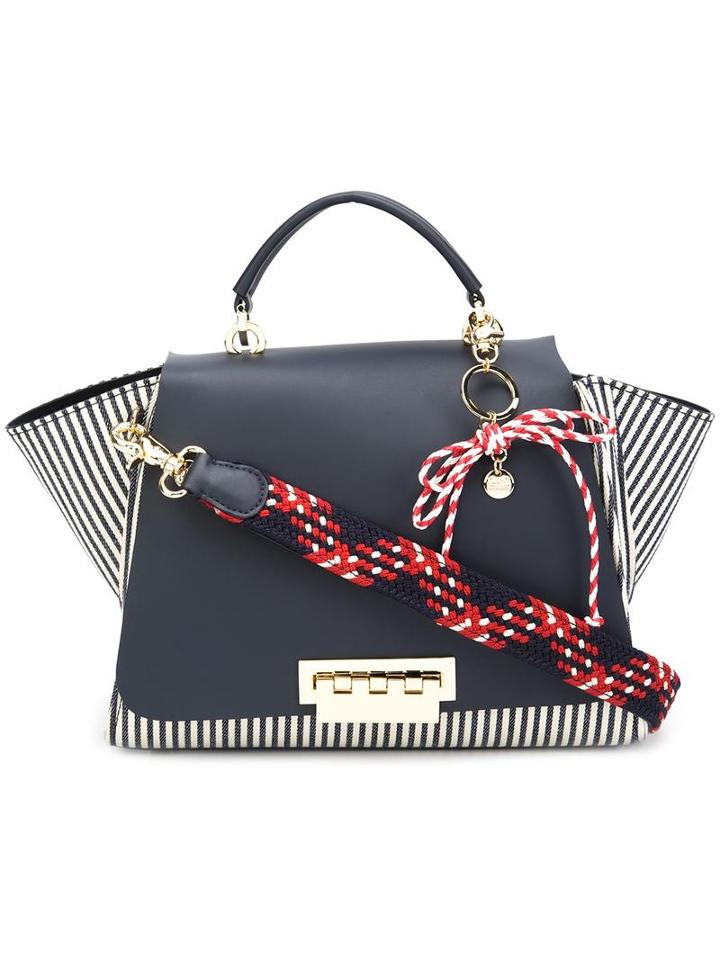 Zac Zac Posen 'eartha Iconic Jumbo Double Handle' Tote, Women's, Blue, Calf Leather