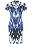 Just Cavalli Printed Fitted Dress - Blue