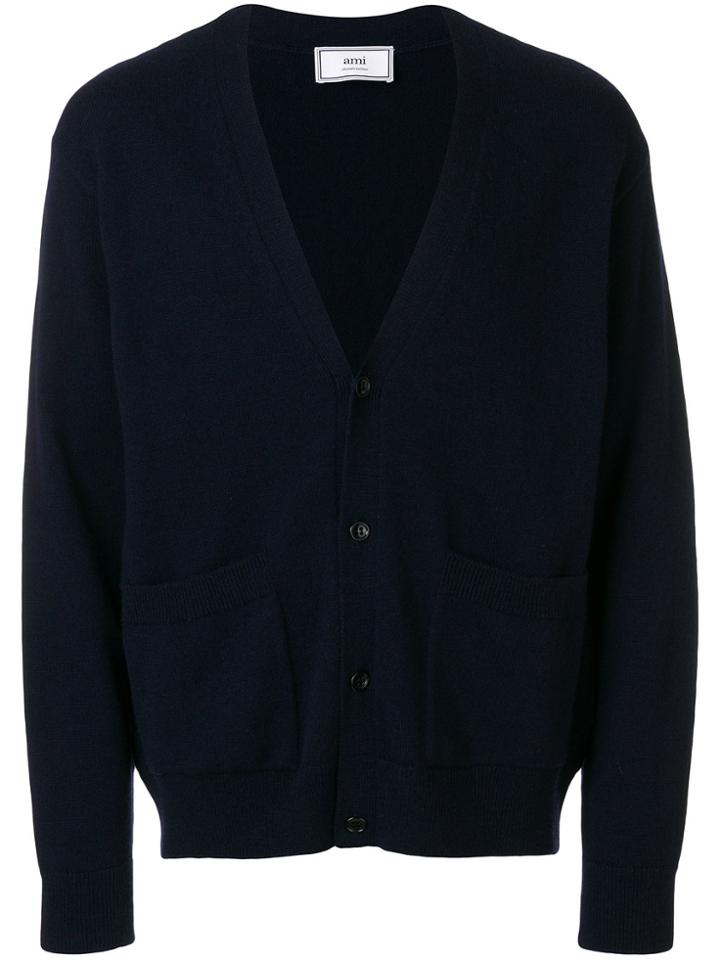 Ami Alexandre Mattiussi Oversize Fit Cardigan - Blue