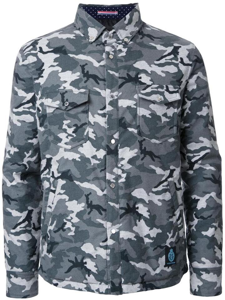 Guild Prime Camouflage Padded Shirt Jacket, Men's, Size: 3, Grey, Cotton