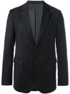 D.gnak Two Button Blazer, Men's, Size: 46, Black, Spandex/elastane/wool