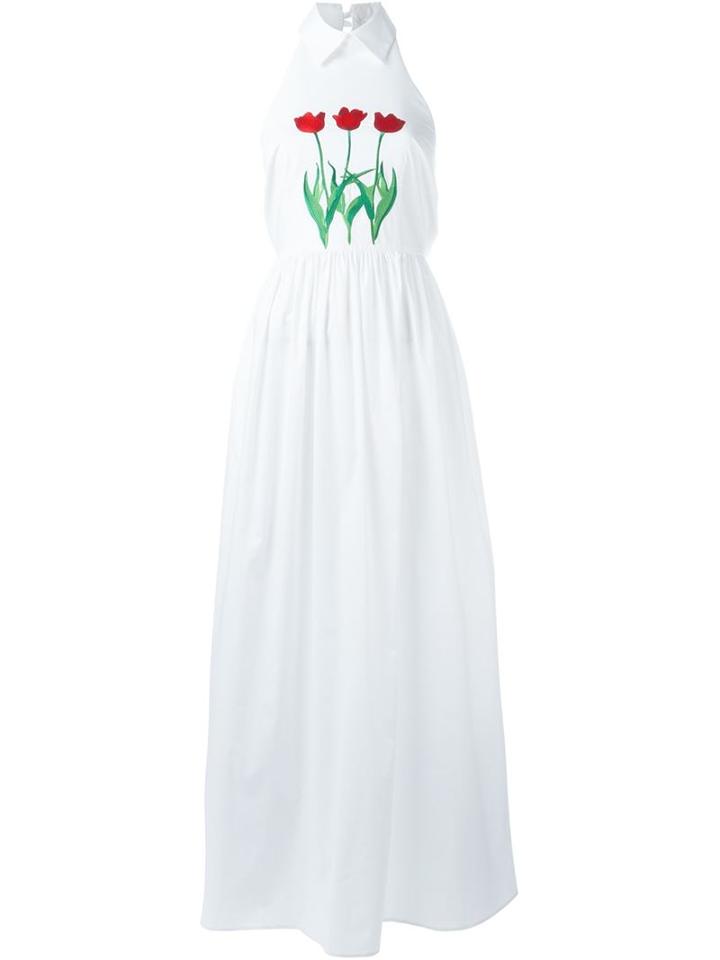 Vivetta Poppy Appliqué Halterneck Dress