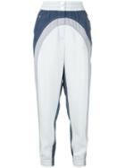 Derek Lam 10 Crosby Washed Tencel Colorblocked Jogging Trouser - Blue
