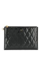 Givenchy Diamond Quilted Clutch Bag - Black
