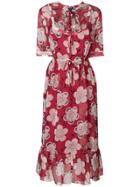 Emporio Armani Floral Print Dress - Red