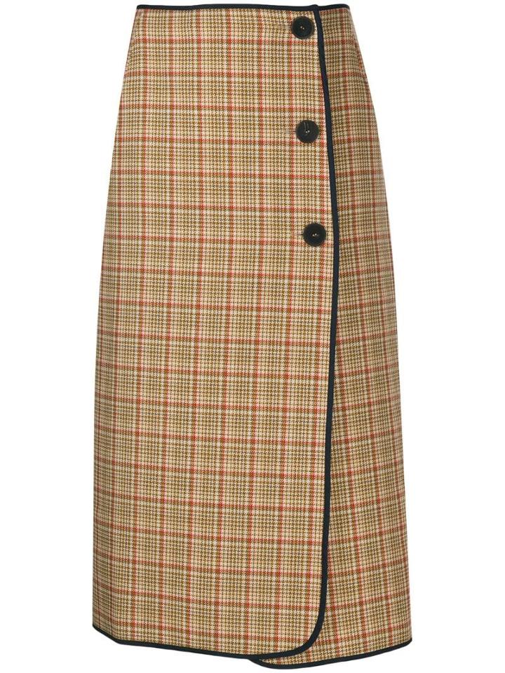Sofie D'hoore Houndstooth Check Skirt - Brown