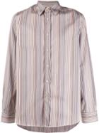 Paul Smith Striped Button Up Shirt - Red