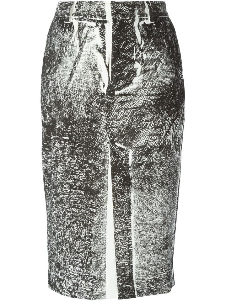 Mcq Alexander Mcqueen Trompe L'oeil Print Pencil Skirt