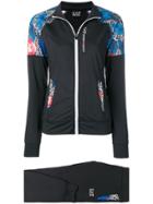 Ea7 Emporio Armani Patchwork Print Track Suit - Black