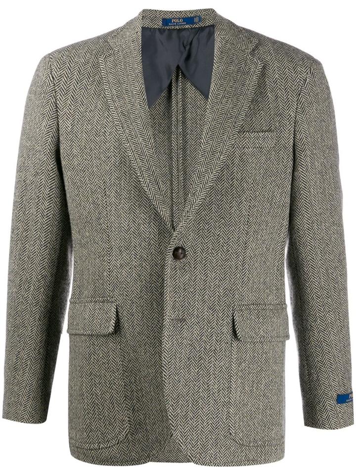 Ralph Lauren Regular Fit Herringbone Blazer - Neutrals