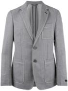 Prada Patch Pockets Blazer, Men's, Size: 52, Grey, Cupro/mohair/virgin Wool