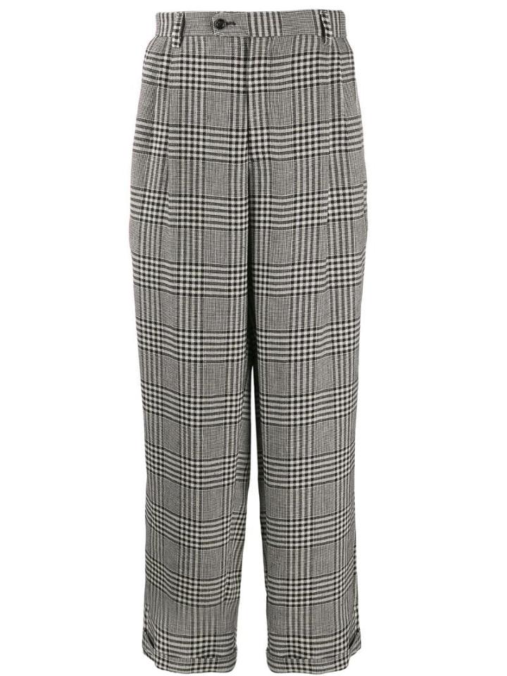 Gucci Prince Of Wales Cotton Trousers - Neutrals