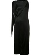 Atlein Draped Shoulder Dress, Women's, Size: 40, Black, Viscose