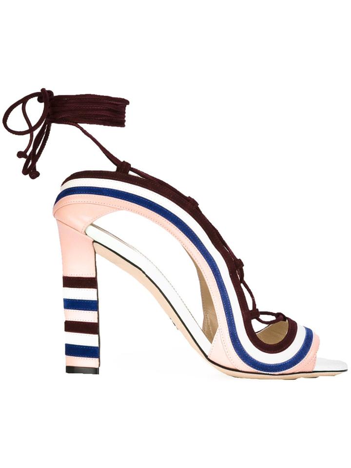 Paula Cademartori Crazy Stripes Sandals - Multicolour