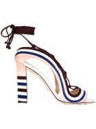 Paula Cademartori Crazy Stripes Sandals - Multicolour