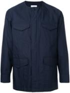 En Route - Multi-pockets Collarless Jacket - Men - Cotton - 3, Blue, Cotton