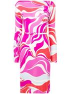 Emilio Pucci Printed Wrap Dress - Pink