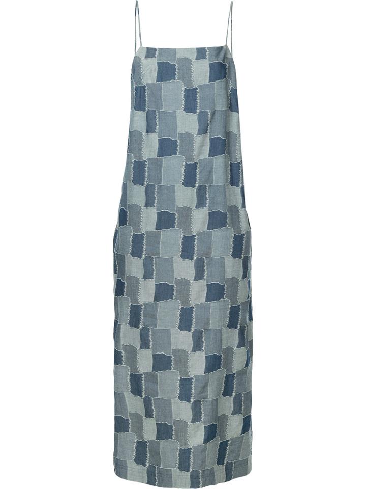 Vale Castaway Patchwork Dress - Blue