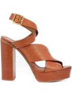 Chloé Strappy Platform Sandals - Brown