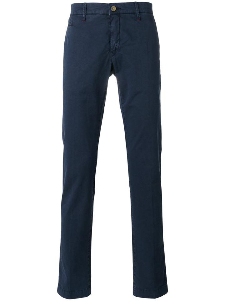 Jacob Cohen Academy Slim Fit Chinos, Men's, Size: 34, Blue, Cotton/spandex/elastane