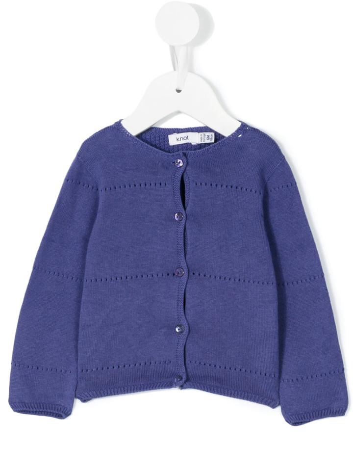 Knot - Alice Cardigan - Kids - Cotton - 6 Mth, Blue