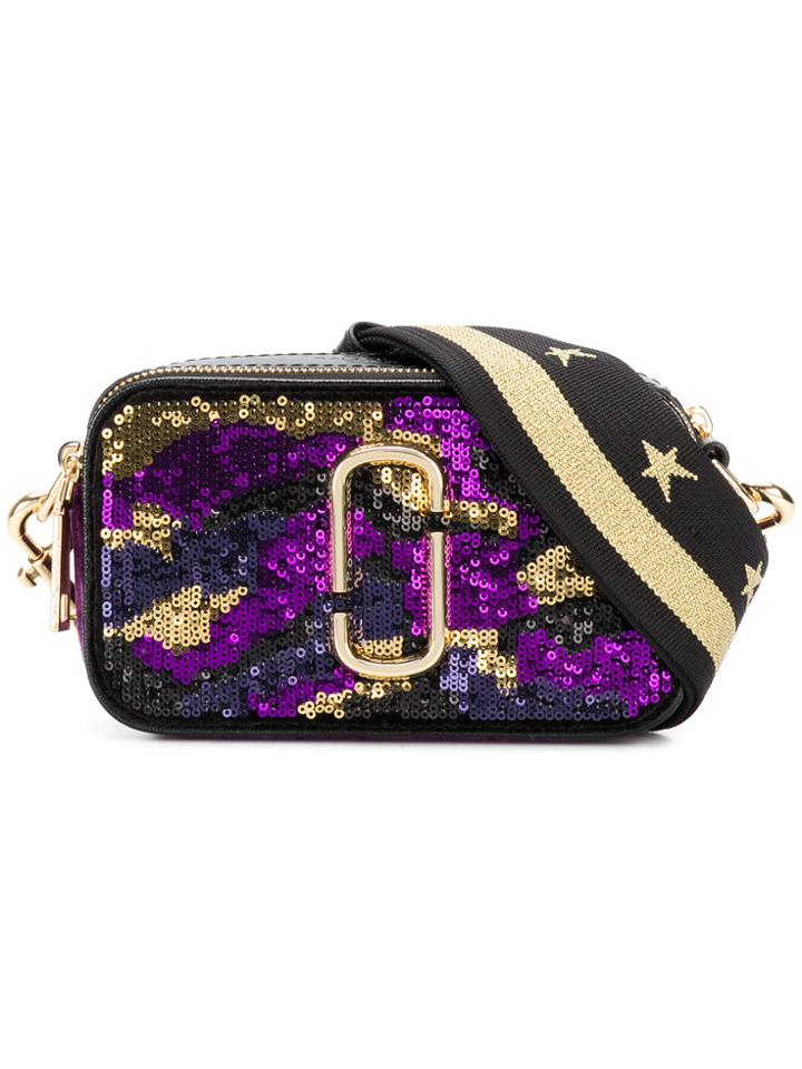 Marc Jacobs Snapshot Glittered Camera Bag - Pink & Purple