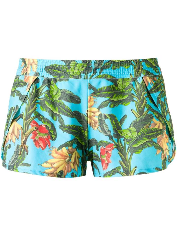 Blue Man Printed Shorts, Women's, Size: P, Lyocell