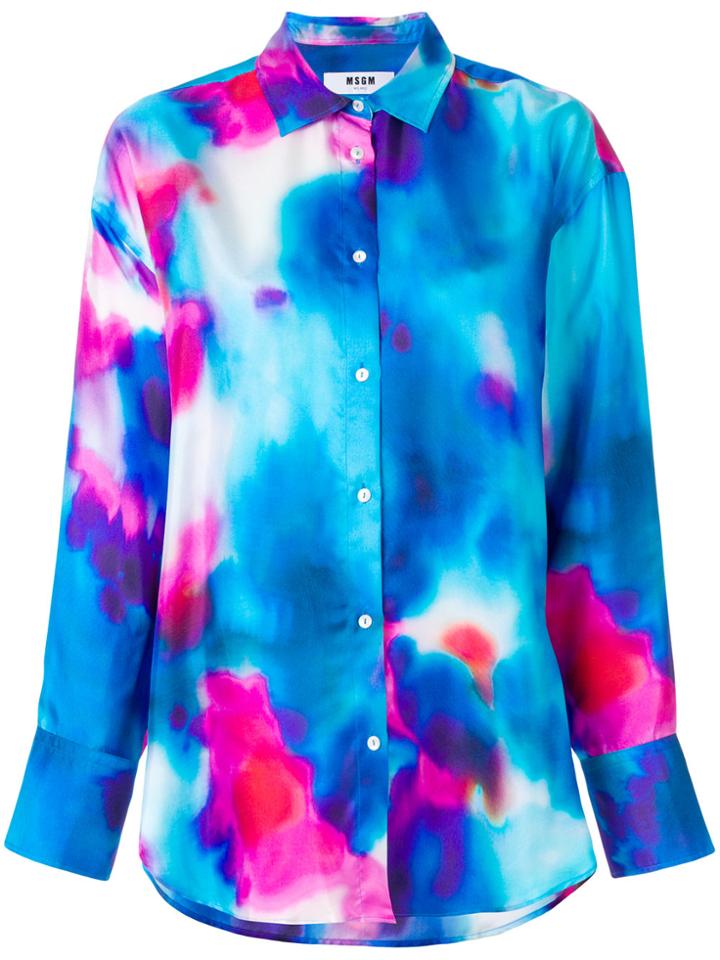 Msgm Oversize Dyed Shirt - Multicolour