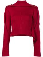 Y / Project Double Sleeve Cropped Jumper - Red