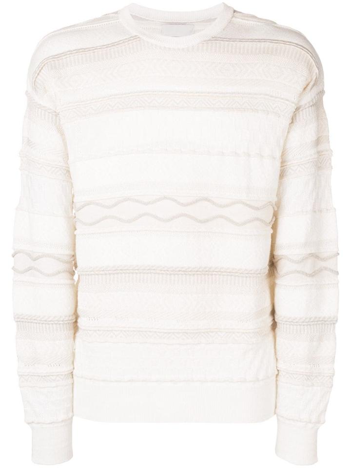 Laneus Intarsia-knit Jumper - Neutrals