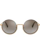 Miu Miu Eyewear Round Sunglasses - Gold