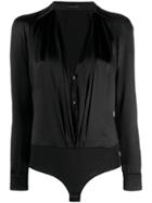 Versace Open Front Shirt - Black