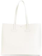 Tom Ford Logo Stamp Tote, Women's, White, Calf Leather