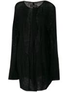 Ivan Grundahl Cable Knit Asymmeric Cardigan - Black