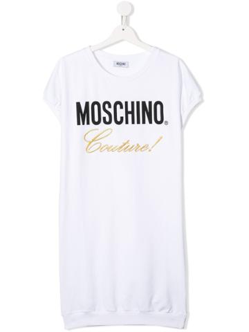 Moschino Kids Teen Moschino Couture Dress - White