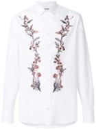 Alexander Mcqueen - Floral Placket Shirt - Men - Cotton - 15 1/2, White, Cotton