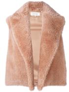Helmut Lang Shearling Vest - Pink & Purple