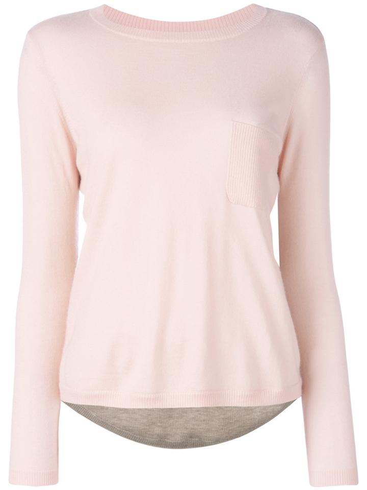 Chinti & Parker Cashmere Colour-block Top - Pink & Purple