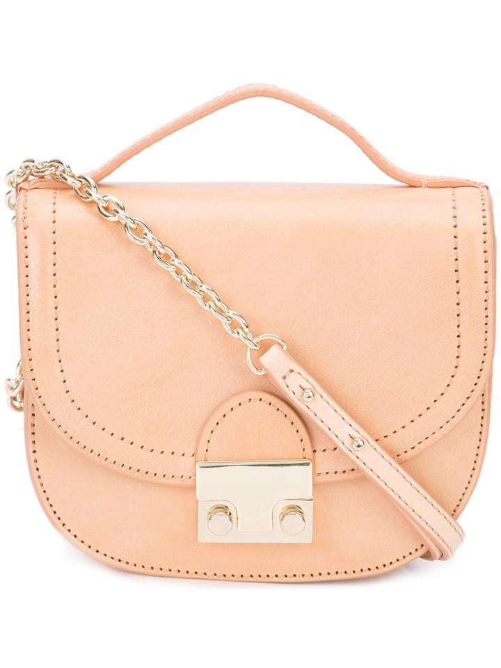 Loeffler Randall Mini Saddle Bag, Women's, Nude/neutrals, Leather