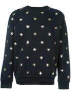 Palm Angels Star Print Sweatshirt, Men's, Size: Medium, Black, Cotton