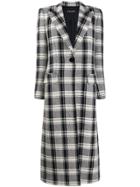 Dolce & Gabbana Single Buttoned Check Coat - Black