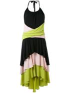 Marco Bologna - Tiered Dress - Women - Polyester/spandex/elastane - 44, Black, Polyester/spandex/elastane