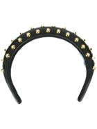 Prada Studded Leather Headband - Black