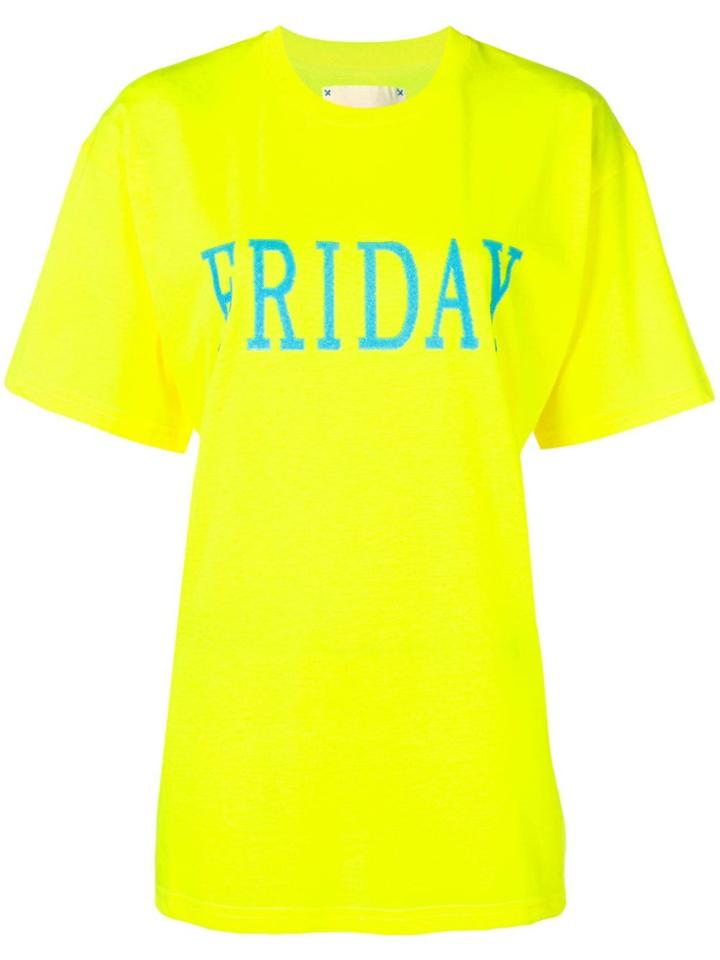 Alberta Ferretti Friday Long-line T-shirt - Yellow