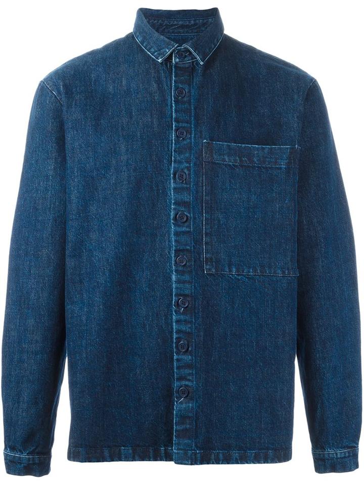Sunnei Denim Shirt, Men's, Size: Medium, Blue, Cotton