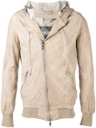 Giorgio Brato - Hooded Jacket - Men - Leather/polyester - 52, Nude/neutrals, Leather/polyester