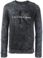 Calvin Klein Jeans 'marble' Sweatshirt, Men's, Size: Large, Black, Cotton