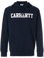 Carhartt Logo Print College Hoodie - Blue